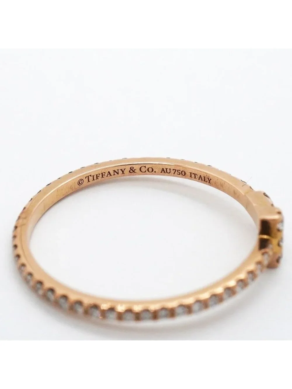 Tiffany & Co Ring T Wire 18k Pink Gold Diamond